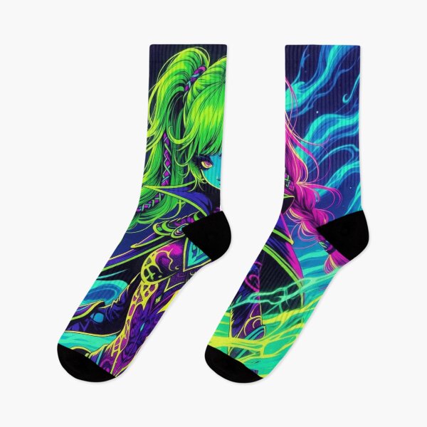Item preview, Cyber Ninja: Neon Flame & Braids designed and sold by RadaQueen.