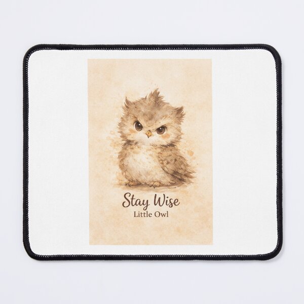 Item preview, Cute Owl Stay Wise Little Owl Watercolor designed and sold by HAEUNINE.