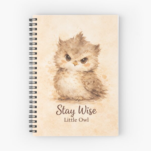 Item preview, Cute Owl Stay Wise Little Owl Watercolor designed and sold by HAEUNINE.