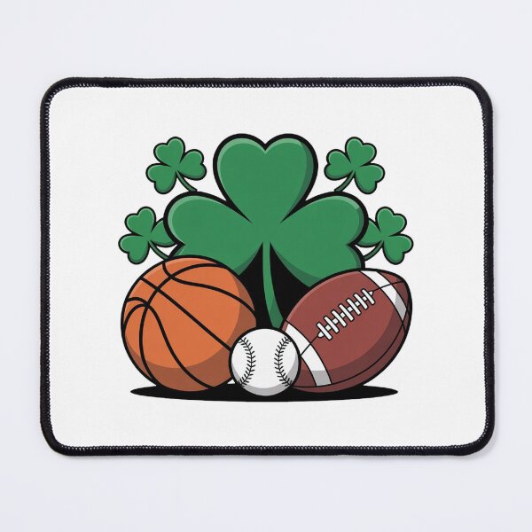 Item preview, St. Patrick’s Day Shamrock Basketball Baseball Football designed and sold by QuiteOrbit.