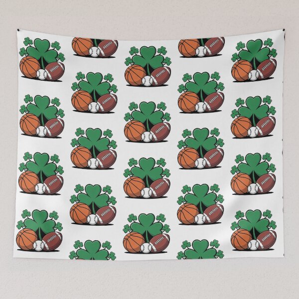 Item preview, St. Patrick’s Day Shamrock Basketball Baseball Football designed and sold by QuiteOrbit.