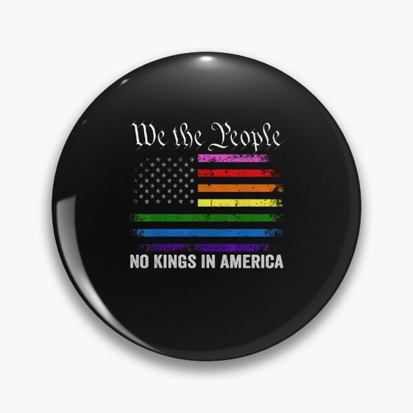 Item preview, No Kings In America Shirt LGBT American Flag designed and sold by yartyartyart.