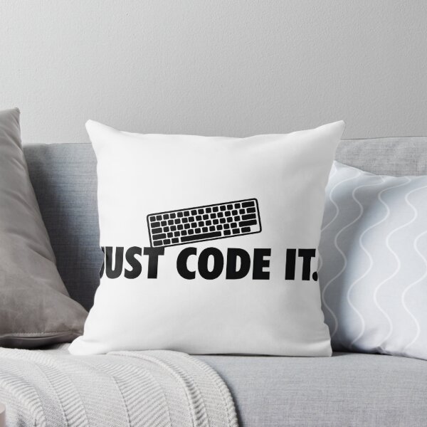 Aperçu de l'œuvre Clavier minimaliste pour programmeur Just Code It créée et vendue par Zenith Design.