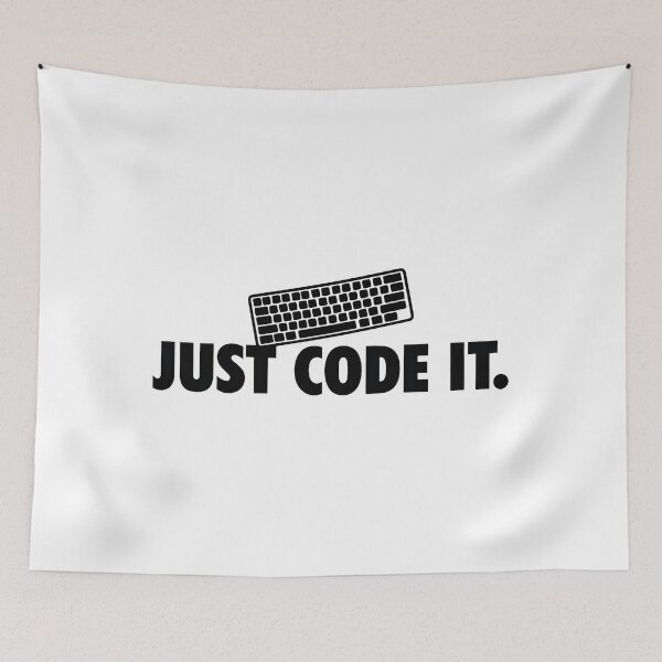 Item preview, Just Code It Minimalist Programmer Keyboard Design designed and sold by Zenith Design.