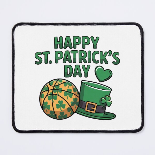 Item preview, St. Patrick’s Day Basketball Shamrock Lucky designed and sold by QuiteOrbit.