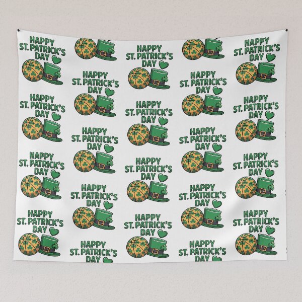 Item preview, St. Patrick’s Day Basketball Shamrock Lucky designed and sold by QuiteOrbit.