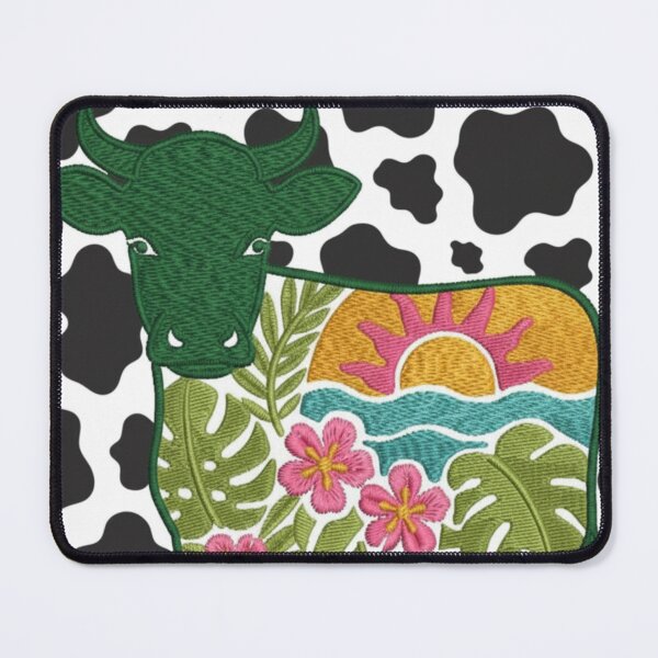 Item preview, Colorful Floral Cow – Psychedelic Farm Art designed and sold by HeyHas.
