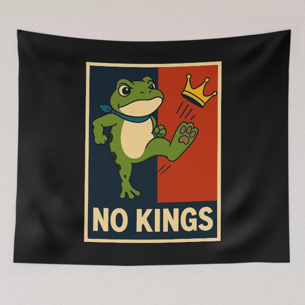 Item preview, Frog No Kings Shirt Men Women No Kings In America designed and sold by yartyartyart.
