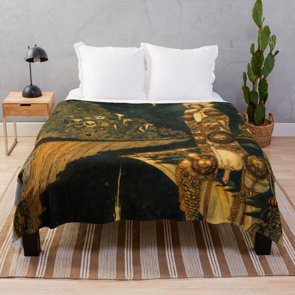 Item preview, Moonlit Bridge Art Nouveau Vintage Mystic Woman Night Scene Illustration for Fantasy Art Lovers designed and sold by RickE.