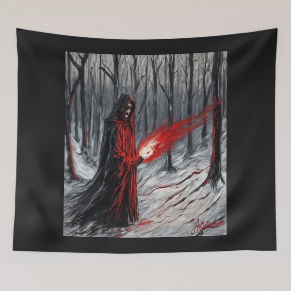 Item preview, Black Metal Torch in Frozen Forest designed and sold by Artisticanvas.
