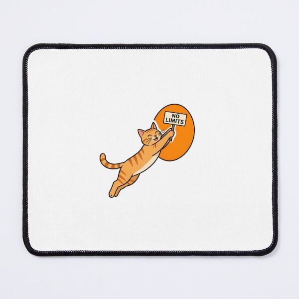 Item preview, No Limits Cute Jumping Cat – Funny Motivational Cat Sticker designed and sold by YoussefTouch.