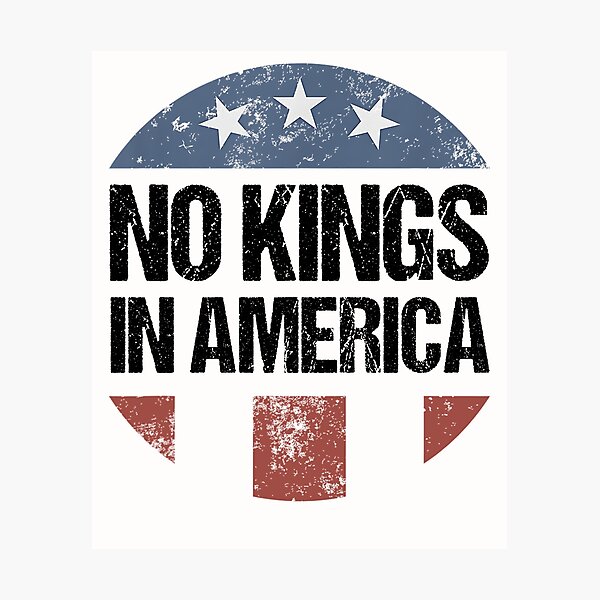 Item preview, No Kings in America Vintage Patriotic No Kings designed and sold by yartyartyart.