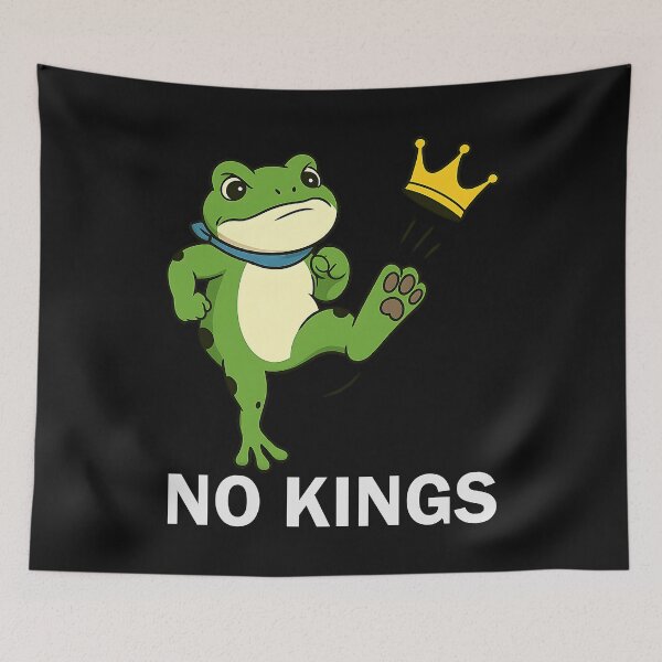 Item preview, No Kings Shirt Men Women Portland Frog Protest designed and sold by yartyartyart.