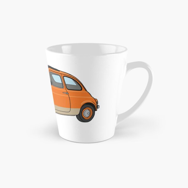 Item preview, Cute Orange Fiat 500 Cartoon – "ASCUSI" NSW Plate – Adorable Retro Car Illustration designed and sold by mcdis25.