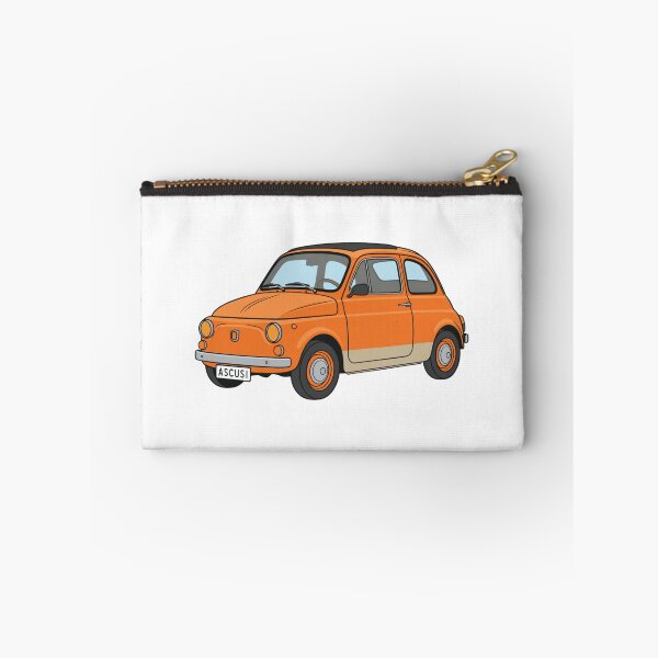 Item preview, Cute Orange Fiat 500 Cartoon – "ASCUSI" NSW Plate – Adorable Retro Car Illustration designed and sold by mcdis25.