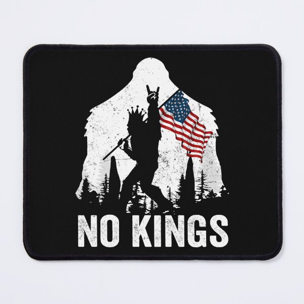 Item preview, No Kings Shirt Bigfoot, Sasquatch With America Flag No Kings designed and sold by yartyartyart.