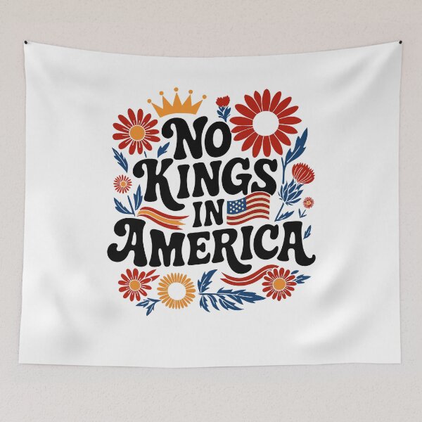 Item preview, No King In America shirt Men Women Floral 4th july No Kings designed and sold by yartyartyart.