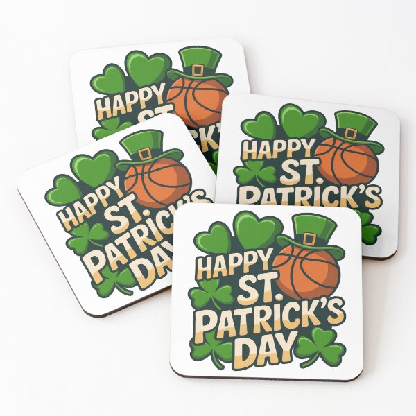 Item preview, St. Patrick’s Day Shamrock Basketball designed and sold by QuiteOrbit.