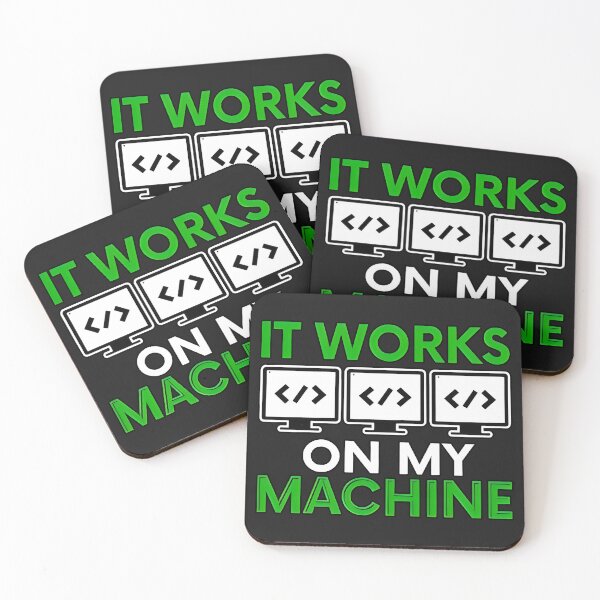 Item preview, It Works On My Machine Funny Developer Debugging Meme designed and sold by Zenith Design.