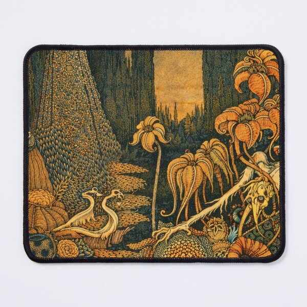 Item preview, Mystical Garden Art Nouveau Vintage Woman on Sacred Hill Illustration for Fantasy Art Lovers designed and sold by RickE.