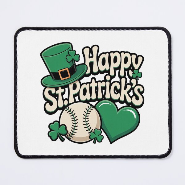 Item preview, St. Patrick’s Day Baseball Shamrock Lucky designed and sold by QuiteOrbit.