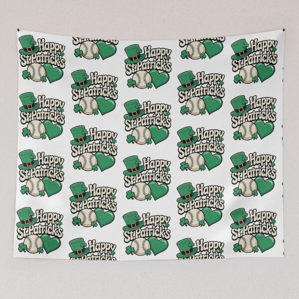 Item preview, St. Patrick’s Day Baseball Shamrock Lucky designed and sold by QuiteOrbit.
