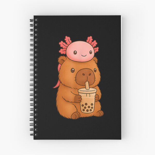 Item preview, Cute Kawaii Bubble Tea Axolotl Capybara designed and sold by Goleon12.