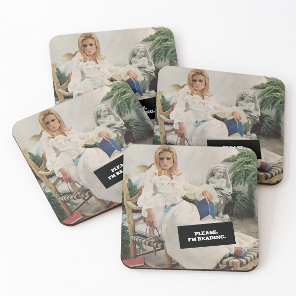 Item preview, Please I'm Reading - Funny 1960s Glamorous Blonde designed and sold by The Sticker Bureau.