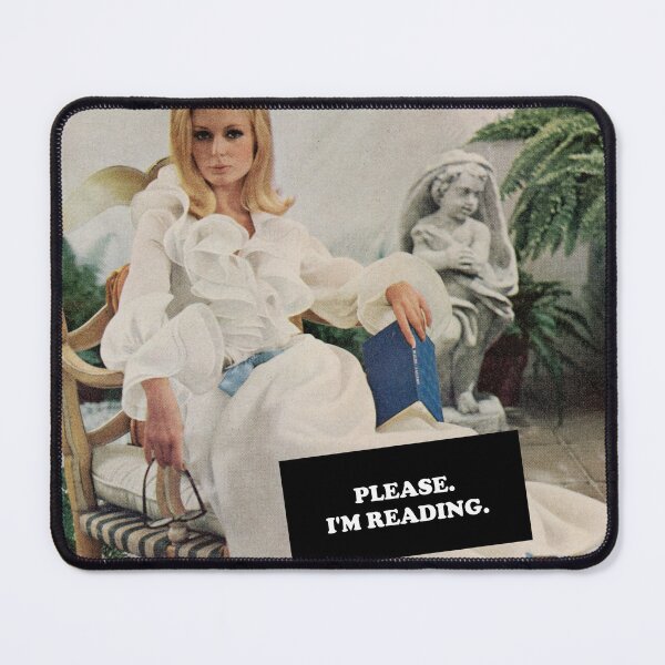 Item preview, Please I'm Reading - Funny 1960s Glamorous Blonde designed and sold by The Sticker Bureau.