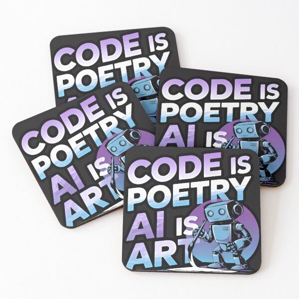 Item preview, Code Is Poetry AI Is Art Creative Robot Painter designed and sold by Zenith Design.