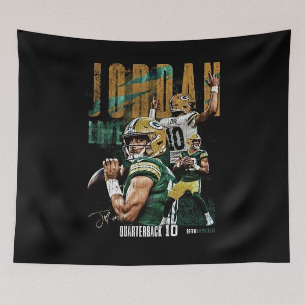 Item preview, Jordan Love 10 Vintage Green Bay Packers designed and sold by DILSHAMART.