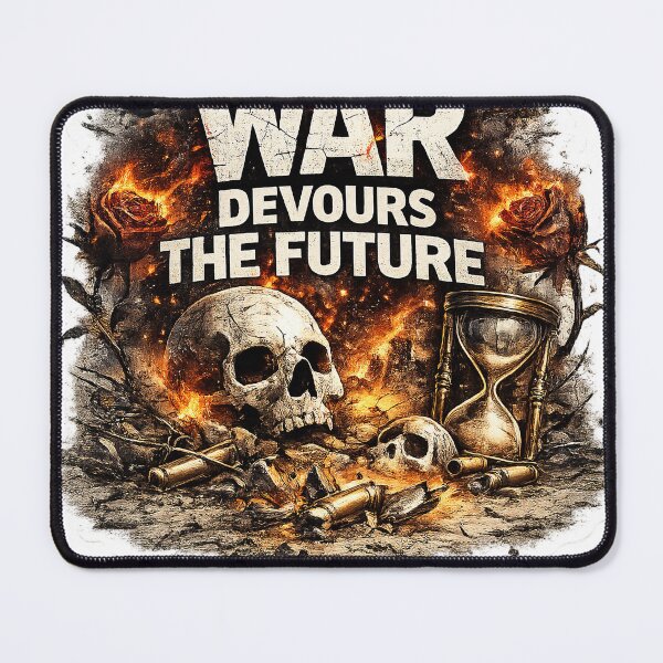 Item preview, War Devours the Future – Anti War Dark Art Sticker designed and sold by YBsahadow.