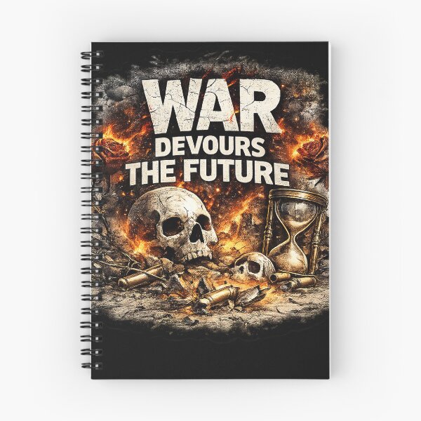 Item preview, War Devours the Future – Anti War Dark Art Sticker designed and sold by YBsahadow.