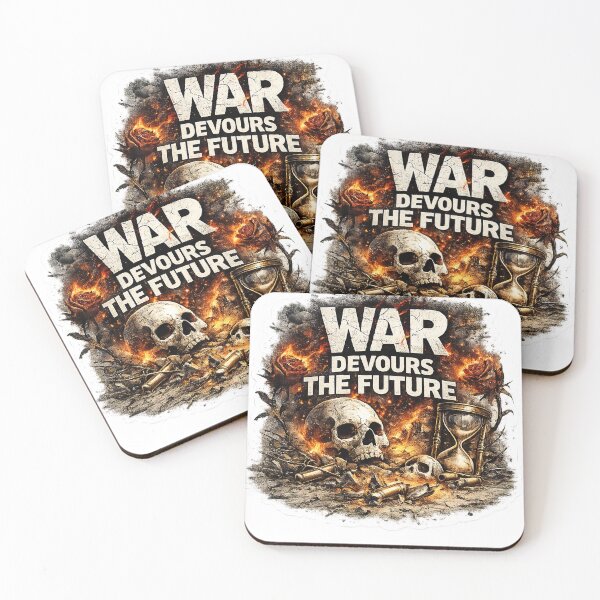 Item preview, War Devours the Future – Anti War Dark Art Sticker designed and sold by YBsahadow.