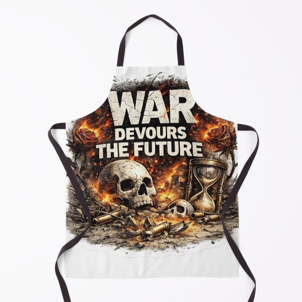 Item preview, War Devours the Future – Anti War Dark Art Sticker designed and sold by YBsahadow.