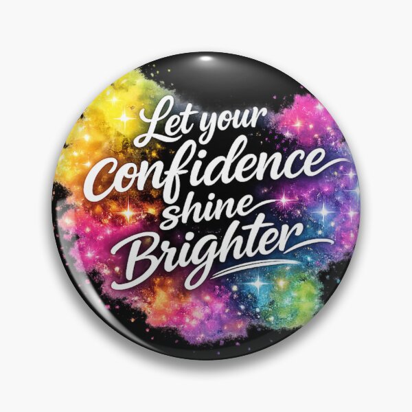 Item preview, Let Your Confidence Shine Brighter – Colorful Glow Motivational Quote Sticker designed and sold by CutePearlStudio.