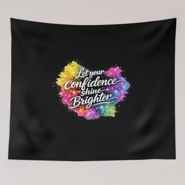 Item preview, Let Your Confidence Shine Brighter – Colorful Glow Motivational Quote Sticker designed and sold by CutePearlStudio.