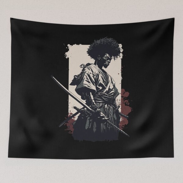 Item preview, Afro-American Samurai  designed and sold by DILSHAMART.