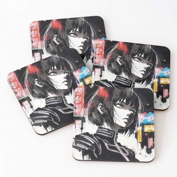 Item preview, Neon Ink Schoolgirl - Manga Noir Art designed and sold by RadaQueen.