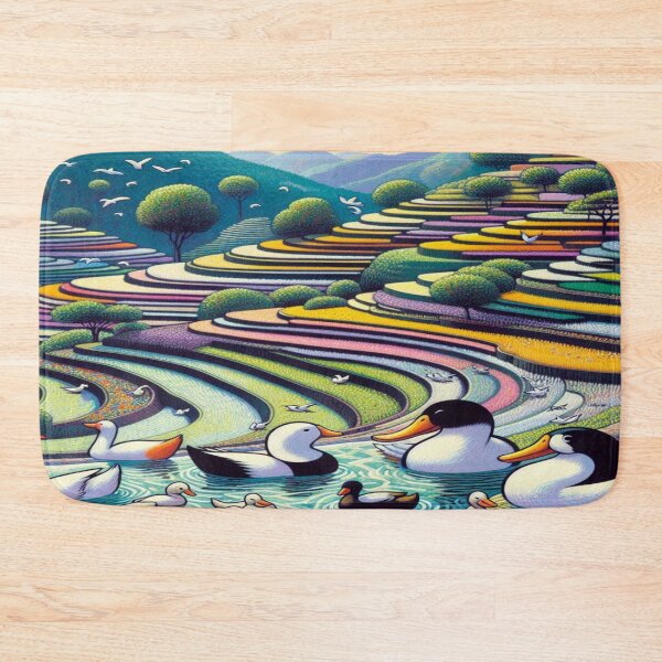 Item preview, Pastel Terraces: Serene Waterfowl Valley designed and sold by daweave77.