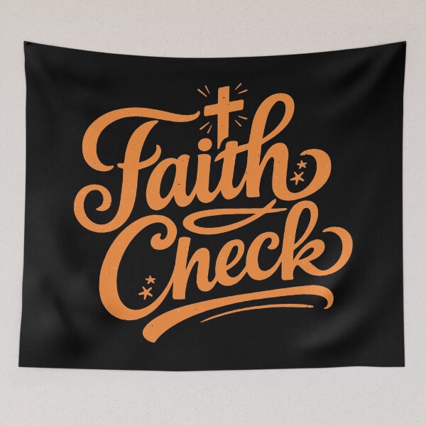 Item preview, Faith Check – Bold Christian Faith Statement designed and sold by Verse & Vibes.