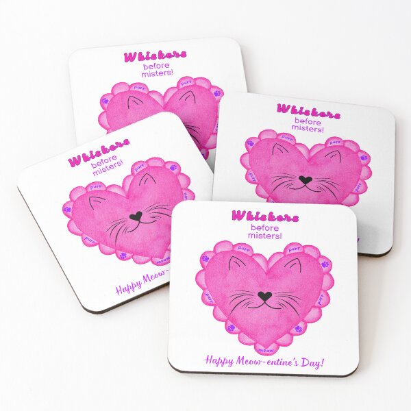 Item preview, Valentine's Day Whiskers Before Misters for Cat Lovers designed and sold by MYCatStuff.