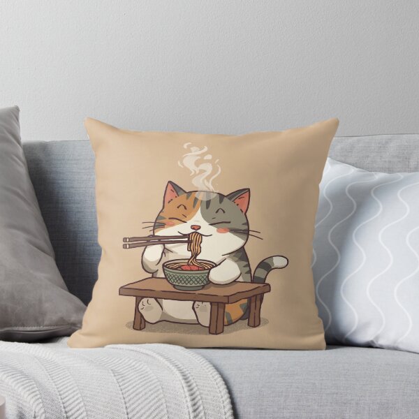 Item preview, Kawii Cat Eating Ramen designed and sold by JosueShop101.