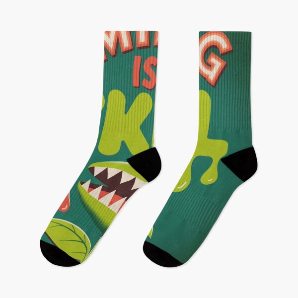 Item preview, Smiling Is a Skill – Retro Carnivorous Plant Dark Humor Graphic designed and sold by NewUSShop.