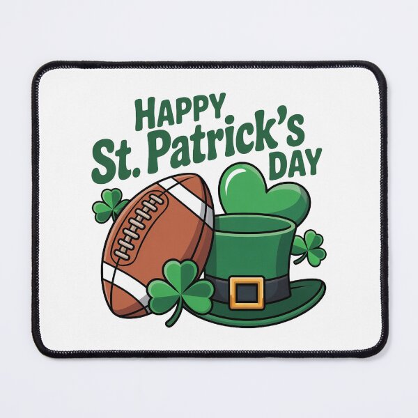 Item preview, St. Patrick’s Day Football Shamrock Lucky designed and sold by QuiteOrbit.