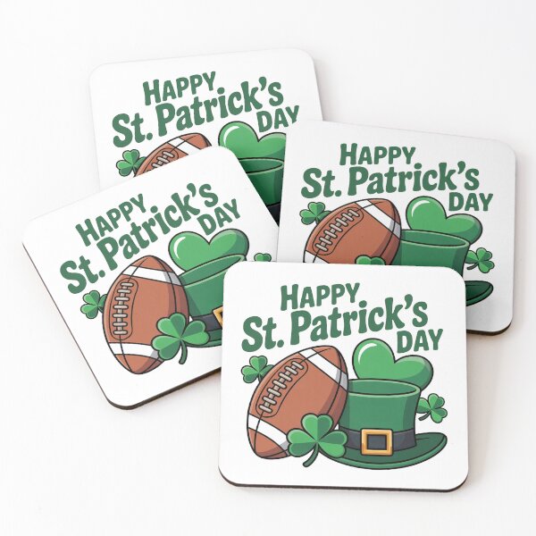 Item preview, St. Patrick’s Day Football Shamrock Lucky designed and sold by QuiteOrbit.