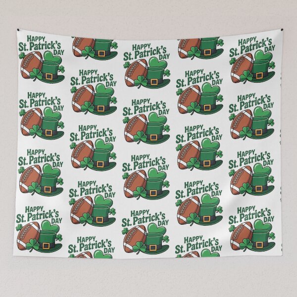 Item preview, St. Patrick’s Day Football Shamrock Lucky designed and sold by QuiteOrbit.