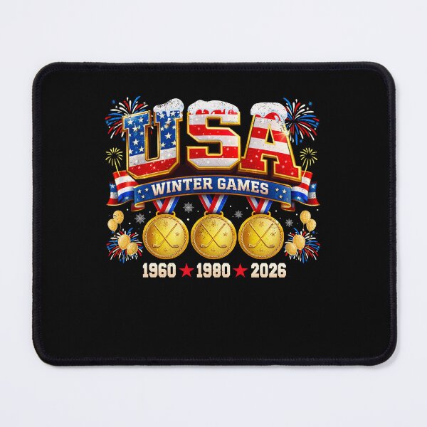 Item preview, USA Winter Games Hockey 1960 1980 2026 Patriotic Design designed and sold by Ortigzitoun.