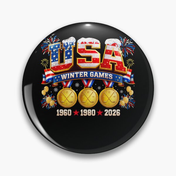 Item preview, USA Winter Games Hockey 1960 1980 2026 Patriotic Design designed and sold by Ortigzitoun.