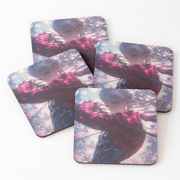 Item preview, Archer Fate Stay Night Red Cloak Cityscape Petals designed and sold by PMartistStudio.